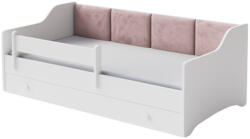  ERYK gyerekágy fiókkal és korláttal 160x80 rózsaszín panel