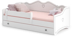  EMMA gyerekágy fiókkal és korláttal 140x70 szürke