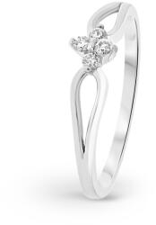  14 karátos fehérarany eljegyzési gyűrű - PP06f (AU14114) AU14114