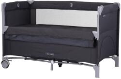 Chipolino Patut pliabil Chipolino Relax anthracite linen cu laterala culisanta (KOSIRE251AN) - ejuniorul