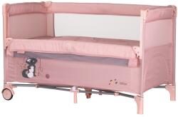 Chipolino Patut pliabil Chipolino Relax pink marshmallow cu laterala culisanta (KOSIRE259PM) - ejuniorul