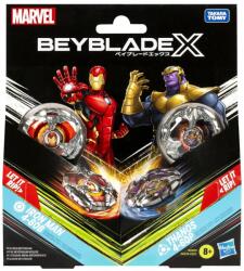 Hasbro Beyblade X Marvel Set Duo Iron Man 4-80B Si Thanos 4-60P (G0278_G0287) - ejuniorul Figurina
