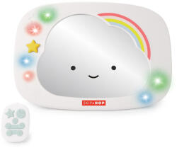 Skip Hop Autós Visszapillantó Tükör Fényekkel és Hangokkal Silver Lining Cloud - Biztonságos Babanéző Tükör, Megnyugtató Fény- és Hanghatásokkal Utazáshoz