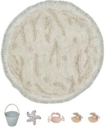 Lorena Canals Bézs pamut gyerek játszószőnyeg ø120 cm Island - Lorena Canals