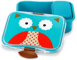 Skip Hop Zoo Tízórai Doboz 700ml Bagoly Mintával 3 Éves Kortól - Szivárgásbiztos, Strapabíró Ételtartó Iskolába és Utazáshoz