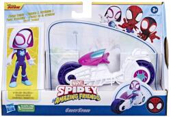 Hasbro Spidey Prietenii Extraordinari Set Motocicleta Si Figurina Ghost Spider 10Cm (F6777_F7461) - ejuniorul Figurina