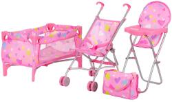 Chipolino Set jucarii pentru papusi Chipolino Trixy 3 in 1 hearts (KZKTR02402HE)