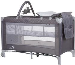 Chipolino Patut pliabil cu saltea de infasat Chipolino Luna ash grey (KOSILU242AS) - ejuniorul