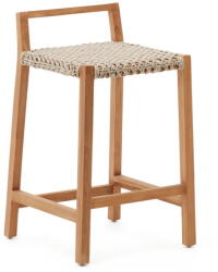 Kave Home Natúr színű tömörfa kerti bárszék Giverola - Kave Home