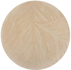 Flair Rugs Bézs gyapjú kerek szőnyeg ø 160 cm Leaf - Flair Rugs