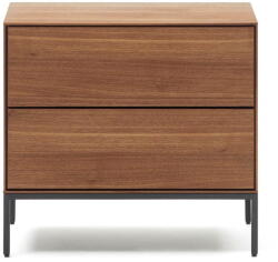 Kave Home Natúr színű éjjeliszekrény diófa dekorral Vedrana - Kave Home