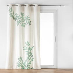 douceur d'intérieur Fehér-zöld függöny 140x260 cm Nymphea - douceur d'intérieur