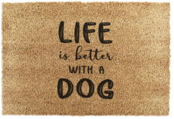 Artsy Mats Kókuszrost lábtörlő 40x60 cm Life Is Better With a Dog - Artsy Doormats