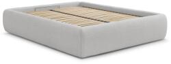 Bobochic Világosszürke kárpitozott ágyneműtartós franciaágy ágyráccsal, ágytámla nélkül 160x200 cm Inera - Bobochic Paris - bonami - 530 990 Ft