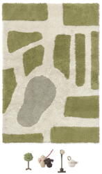 Lorena Canals Zöld-krémszínű pamut gyerek játszószőnyeg 90x130 cm Hyde Park - Lorena Canals