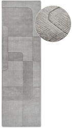 Villeroy & Boch Szürke kézi szövésű gyapjú futószőnyeg 80x250 cm Charlotte - Villeroy&Boch