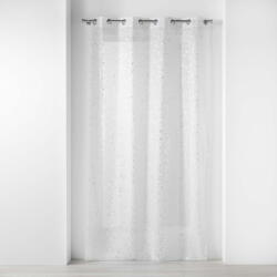 douceur d'intérieur Fehér-ezüstszínű voile fényáteresztő függöny 140x240 cm Floressia - douceur d'intérieur