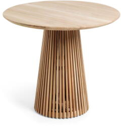 Kave Home Natúr színű teakfa kerek étkezőasztal ø 90 cm Jeanette - Kave Home