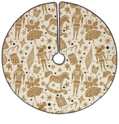 Butter Kings Golden Nut Cracker pamut szőnyeg a karácsonyfa alá, ø 130 cm - Butter Kings