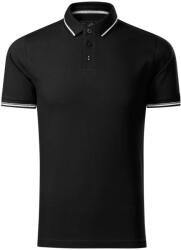 MALFINI Pique férfi galléros póló Perfection Plain - Fekete | 2XL (2510117)
