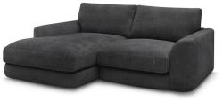 Bobochic Paris Fekete zsenília sarokkanapé (bal oldali-heverő résszel) Leonore - Bobochic Paris