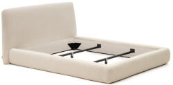 Kave Home Bézs kárpitozott franciaágy 160x200 cm Martina - Kave Home