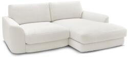 Bobochic Paris Fehér buklé sarokkanapé (jobb oldali-heverő résszel) Leonore - Bobochic Paris