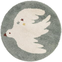 Nattiot Világoszöld gyerek szőnyeg ø120 cm Bohemian Bird Aqua - Nattiot