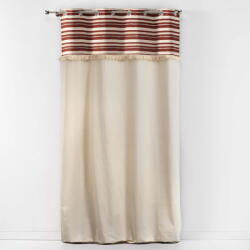 douceur d'intérieur Téglavörös-natúr színű pamut függöny 140x240 cm Atlas - douceur d'intérieur