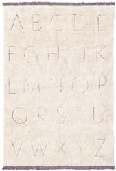 Lorena Canals Krémszínű mosható kézi szövésű pamut gyerek szőnyeg 120x160 cm ABC - Lorena Canals
