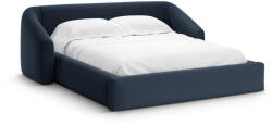 Cosmopolitan Design Sötétkék kárpitozott ágyneműtartós franciaágy ágyráccsal 200x200 cm Campi - Cosmopolitan Design