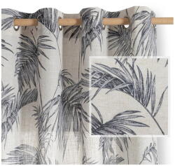 Restilo Szürke-krémszínű függöny 135x250 cm Palmera - Restilo