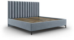 Mazzini Sofa Világoskék kárpitozott ágyneműtartós franciaágy ágyráccsal 160x200 cm Casey - Mazzini Beds