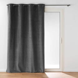 douceur d'intérieur Antracitszürke bársony függöny 140x260 cm Olympe - douceur d'intérieur