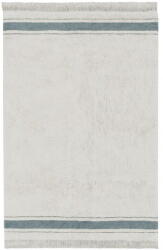 Lorena Canals Kék-krémszínű mosható kézi szövésű pamut szőnyeg 90x130 cm Gastro Vintage Blue - Lorena Canals