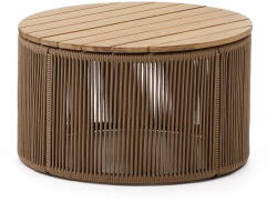 Kave Home Kerek kerti dohányzóasztal akácfa asztallappal ø 60 cm Dandara - Kave Home