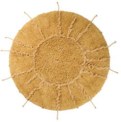 Lorena Canals Mustársárga mosható kézi szövésű pamut kerek szőnyeg ø 100 cm Solar Multishape - Lorena Canals