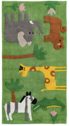 Ixia Zöld mosható pamut futószőnyeg 90x175 cm Animals - Ixia