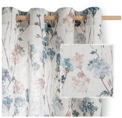 Restilo Világoskék-krémszínű függöny 135x250 cm Flosi - Restilo