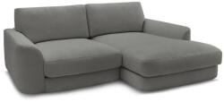 Bobochic Paris Sötétszürke buklé sarokkanapé (jobb oldali-heverő résszel) Leonore - Bobochic Paris