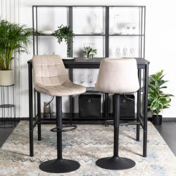  ARCOS 2 bárszék, bézs, velúr (ME-ME-ARCOS2-BZ-V-H)