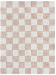 Lorena Canals Világos rózsaszín-krémszínű mosható kézi szövésű pamut szőnyeg 120x160 cm Kitchen Tiles Rose - Lorena Canals