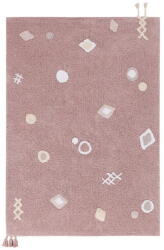 Lorena Canals Rózsaszín mosható kézi szövésű pamut gyerek szőnyeg 140x200 cm Noah - Lorena Canals