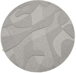 Agnella Szürke gyapjú kerek szőnyeg ø 200 cm Morphic Botanica - Agnella