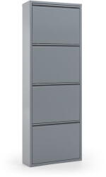 Kave Home Világosszürke fém billenő ajtós cipőtartó 50x136x15 cm Ode - Kave Home
