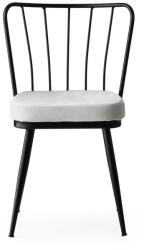 ASIR GROUP Fehér-fekete fém étkezőszék szett 2 db-os Yildiz - Kalune Design