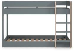 Marckeric Szürkészöld emeletes gyerekágy ágyráccsal 90x190 cm Angel - Marckeric