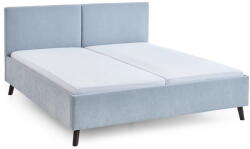meise.möbel Világoskék kárpitozott franciaágy ágyráccsal 180x200 cm Piano - Meise Möbel