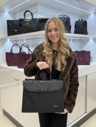 Karen rostbőr táska 284 fekete virág