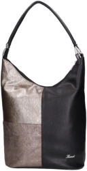 Karen 9548 fekete bronz virág rostbőr női táska